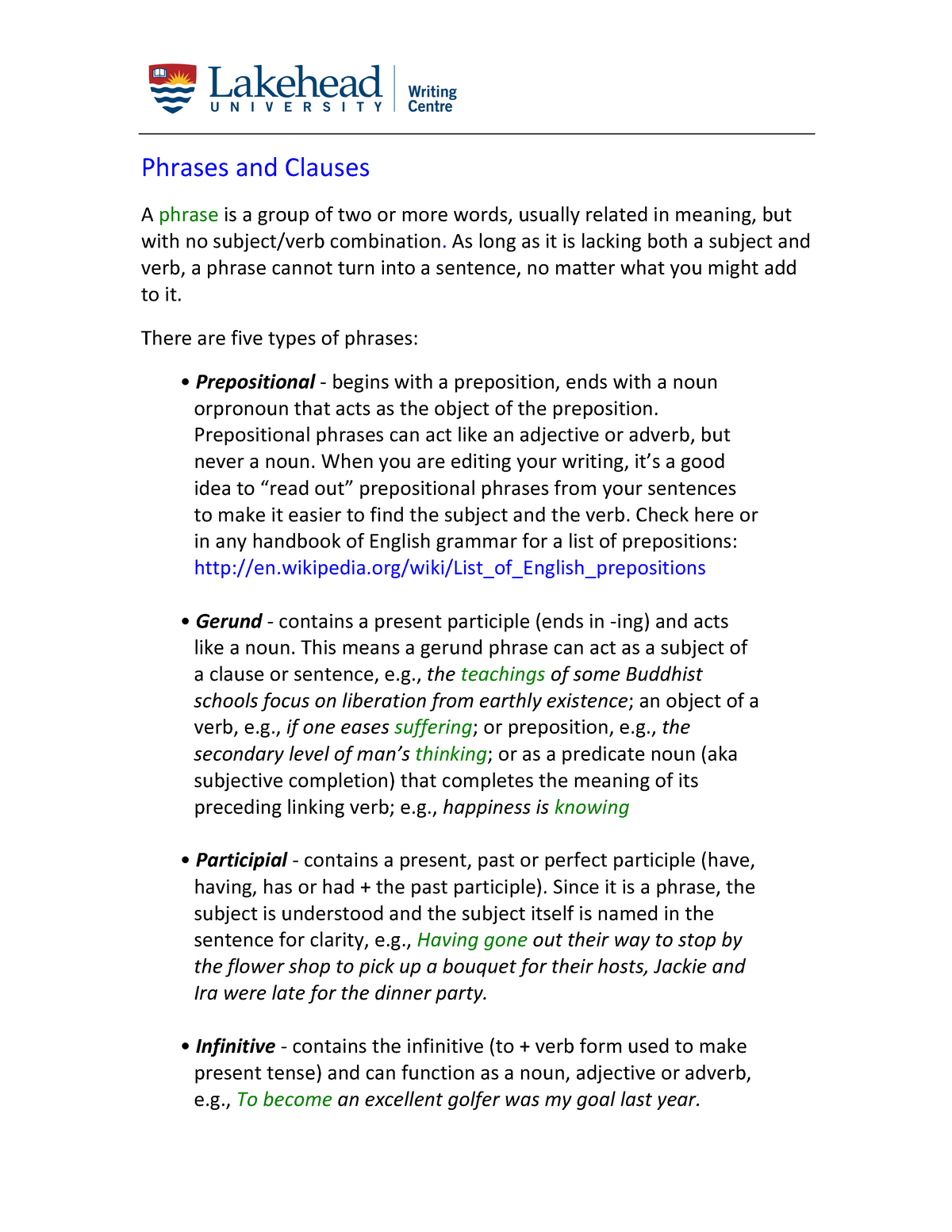 Phrases and Clauses Tentang Bahasa Inggris Ekonomi Phrases And 