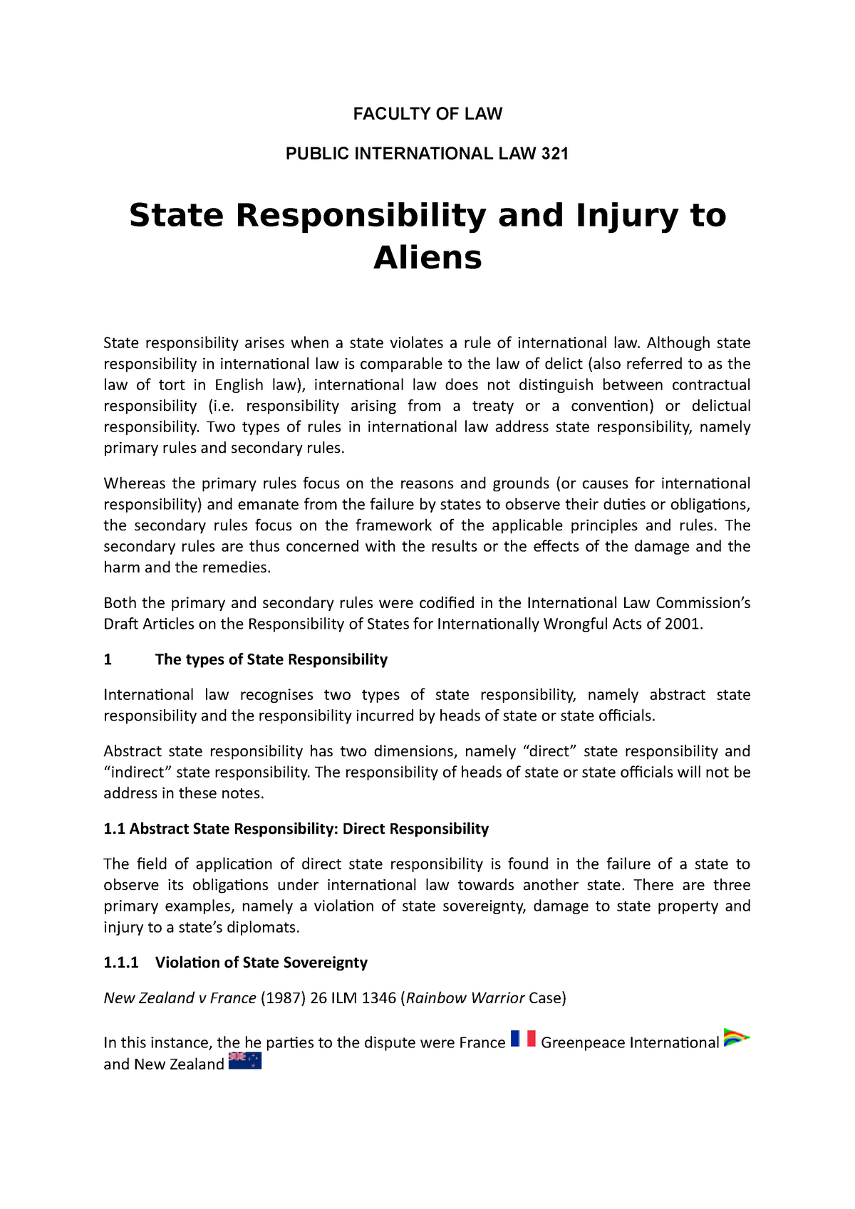 public-international-law-321-notes-on-state-responsibility-pub321