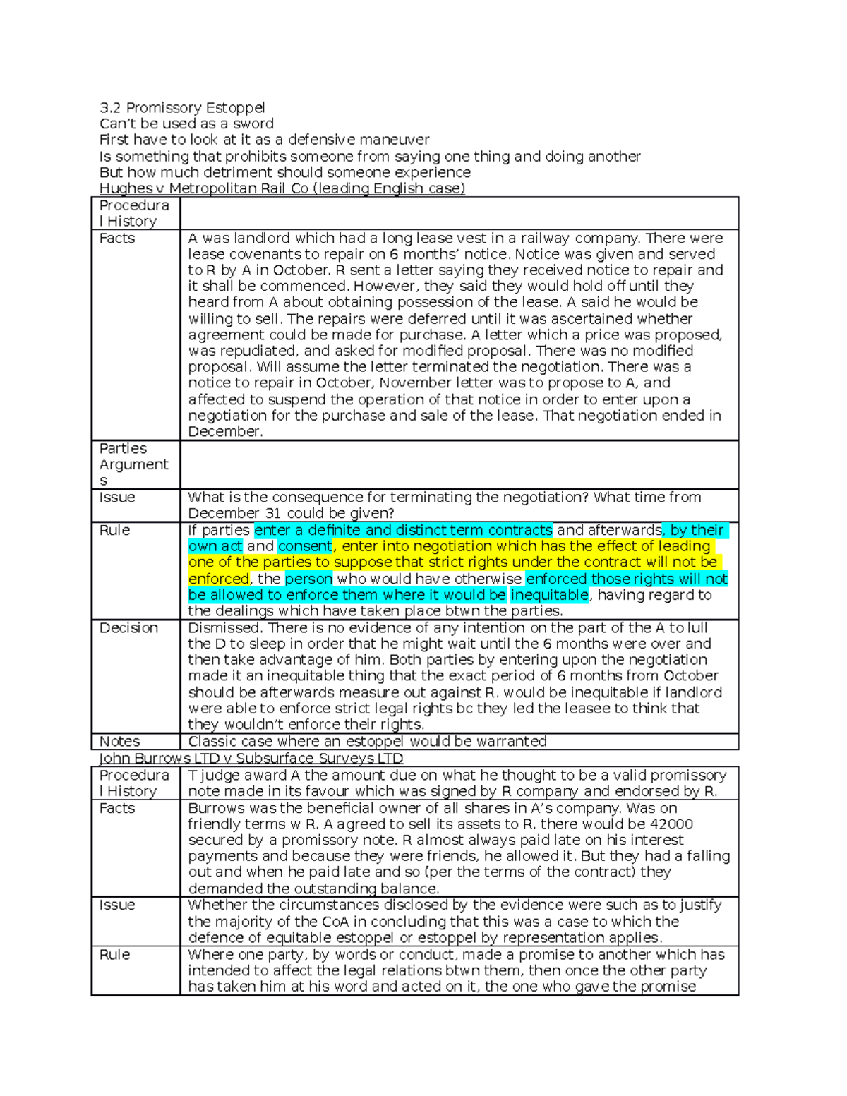 Reading 3 3 Promissory Estoppel Can’t be used as a sword First have