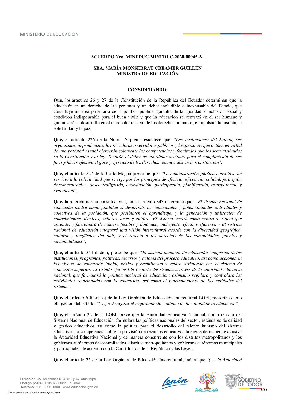 ACDO-2020-00045-A Estándares Desempeño Docente - ACUERDO Nro. MINEDUC ...