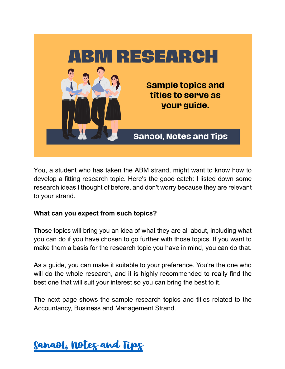 topics for research about abm strand