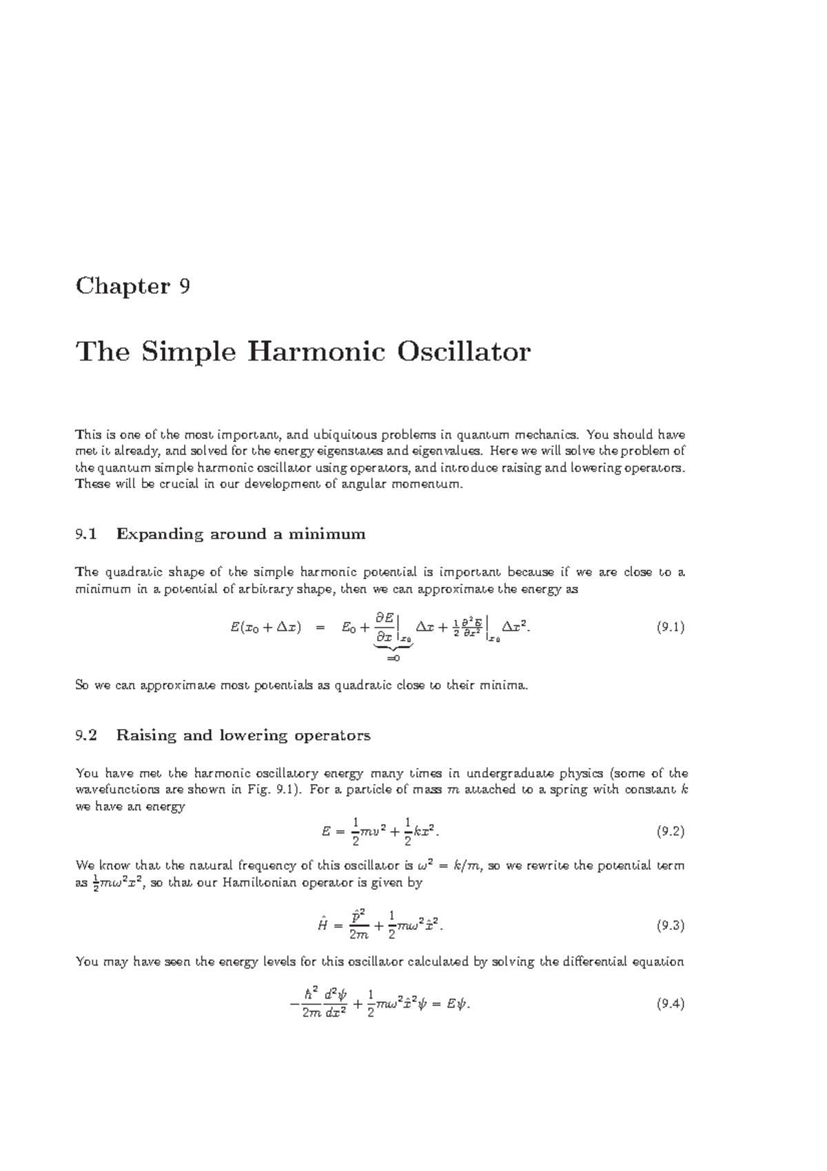 lecture-notes-simple-harmonic-oscillator-ch-9-chapter-9-the