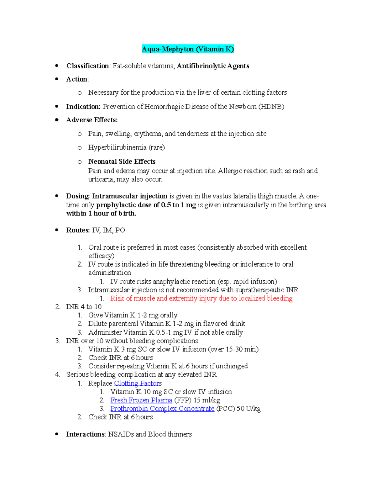 OB MEDS Cards - Obstetrics medications for clinical experiences - Aqua ...