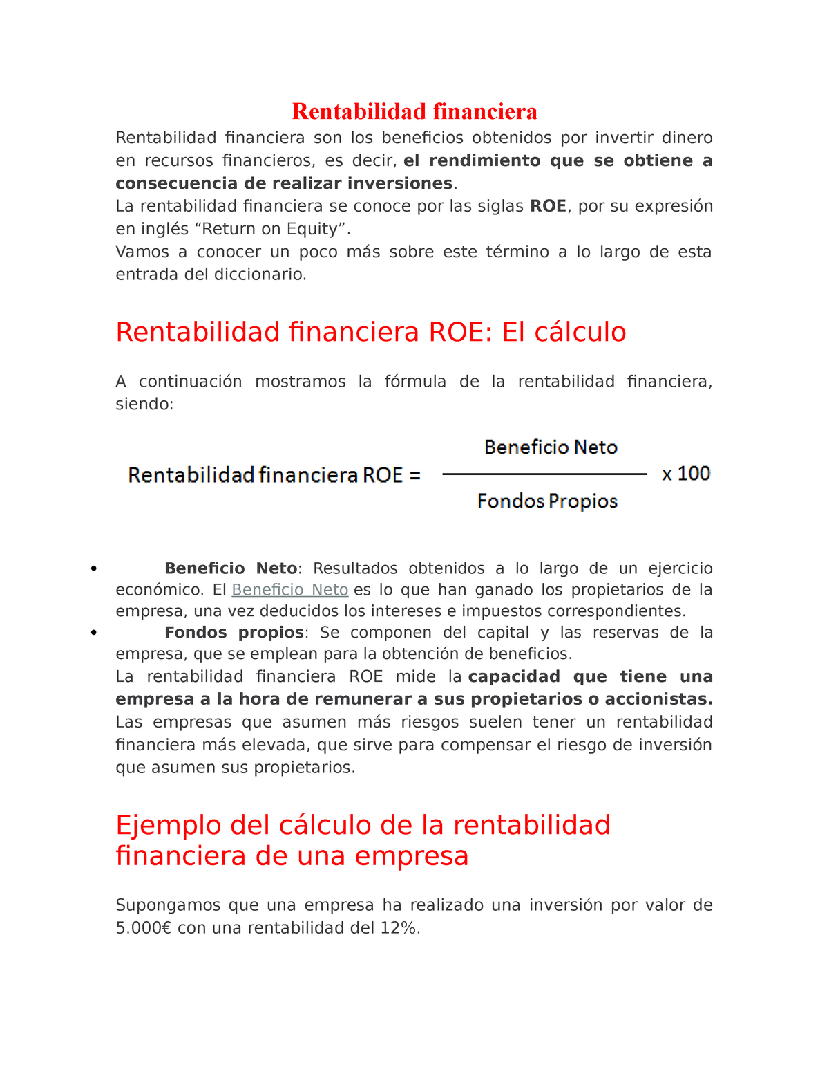 Rentabilidad Financiera Mgx5961 Studocu