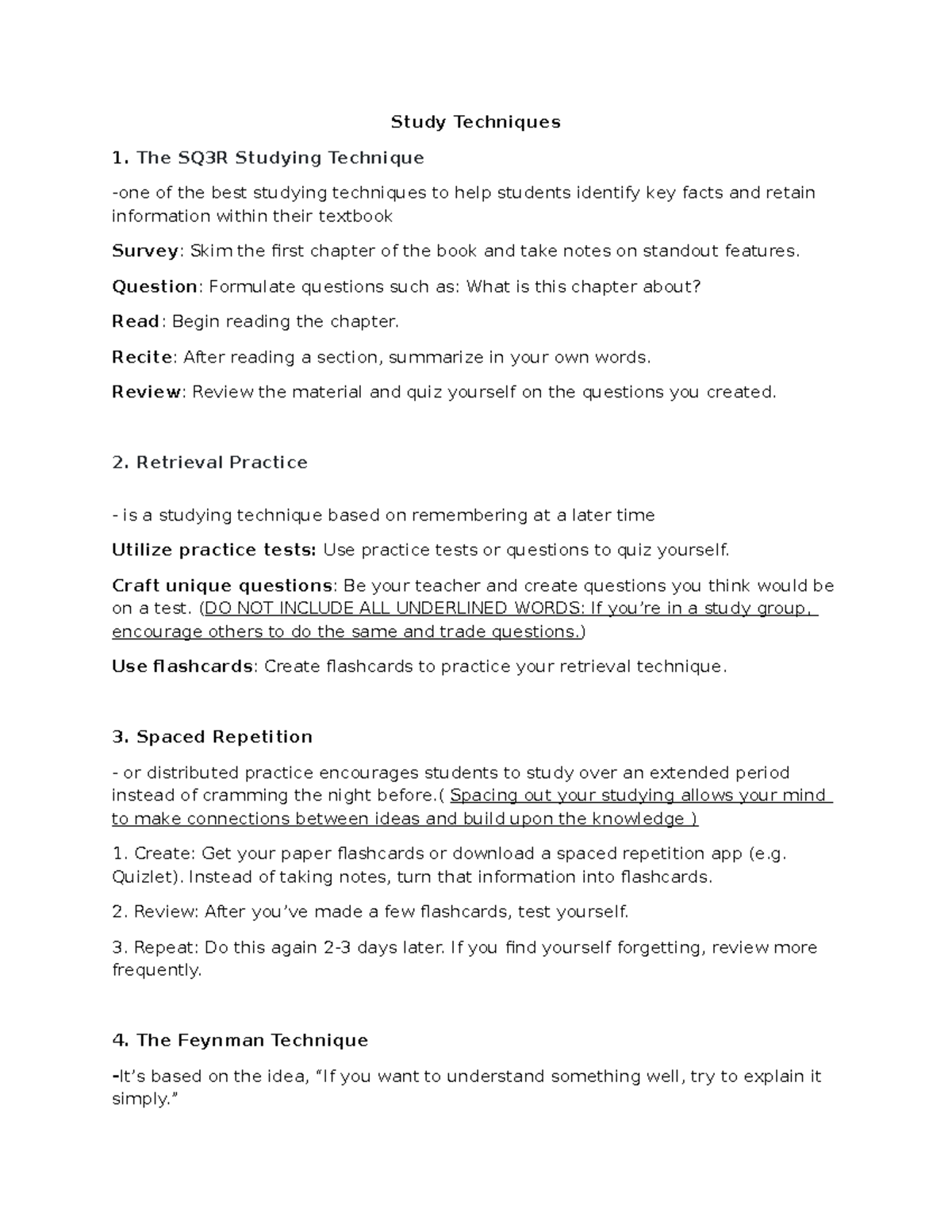 Review Techniques - Study Method to Excel the Exams - Study Techniques ...