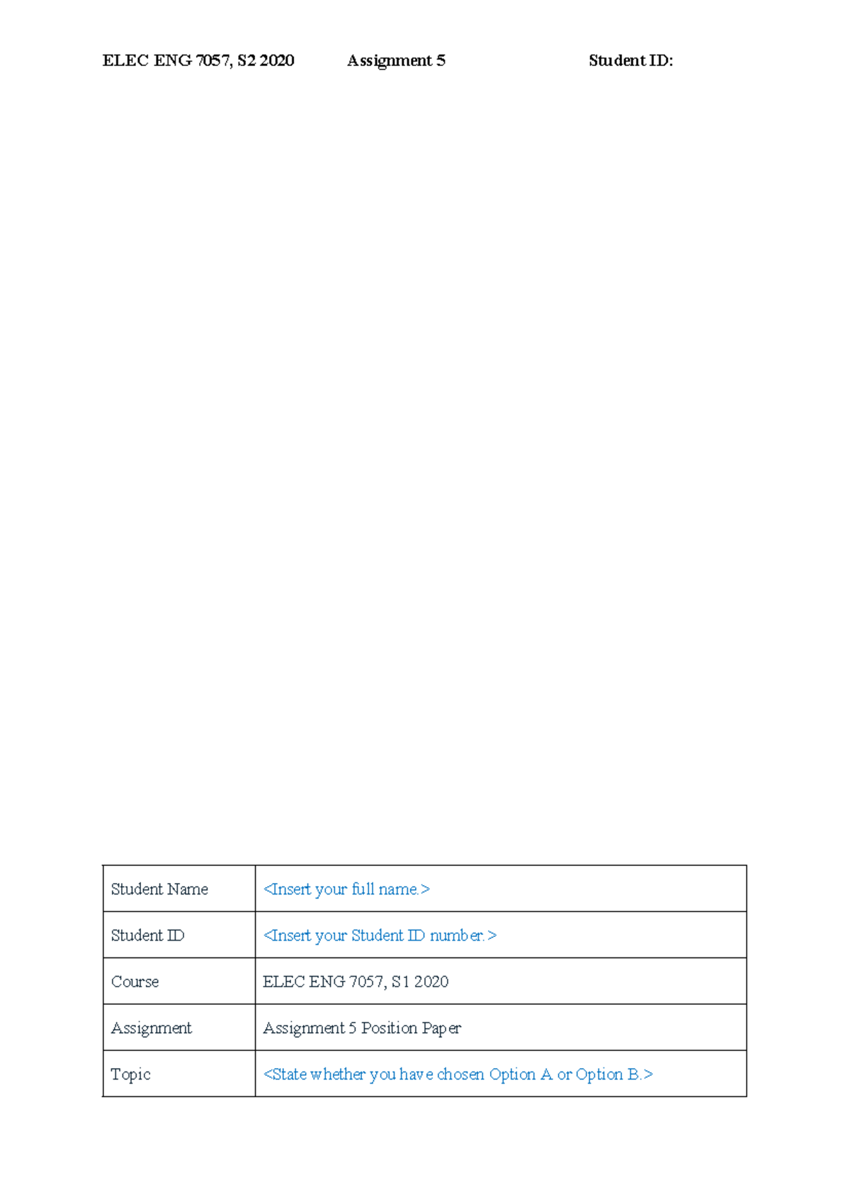 UHIEfinalpaper - Assignments - Student Name Student ID