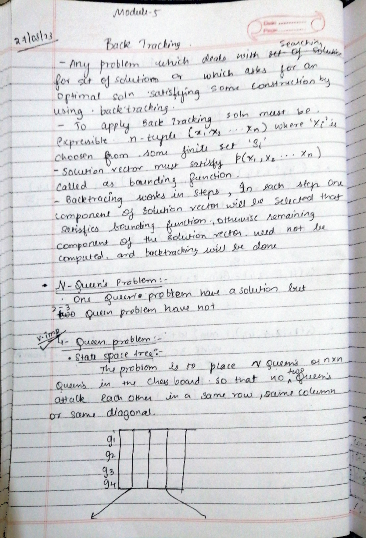 Daa mod5 - Easy - Back aching Modul optimal soln saslying using ...