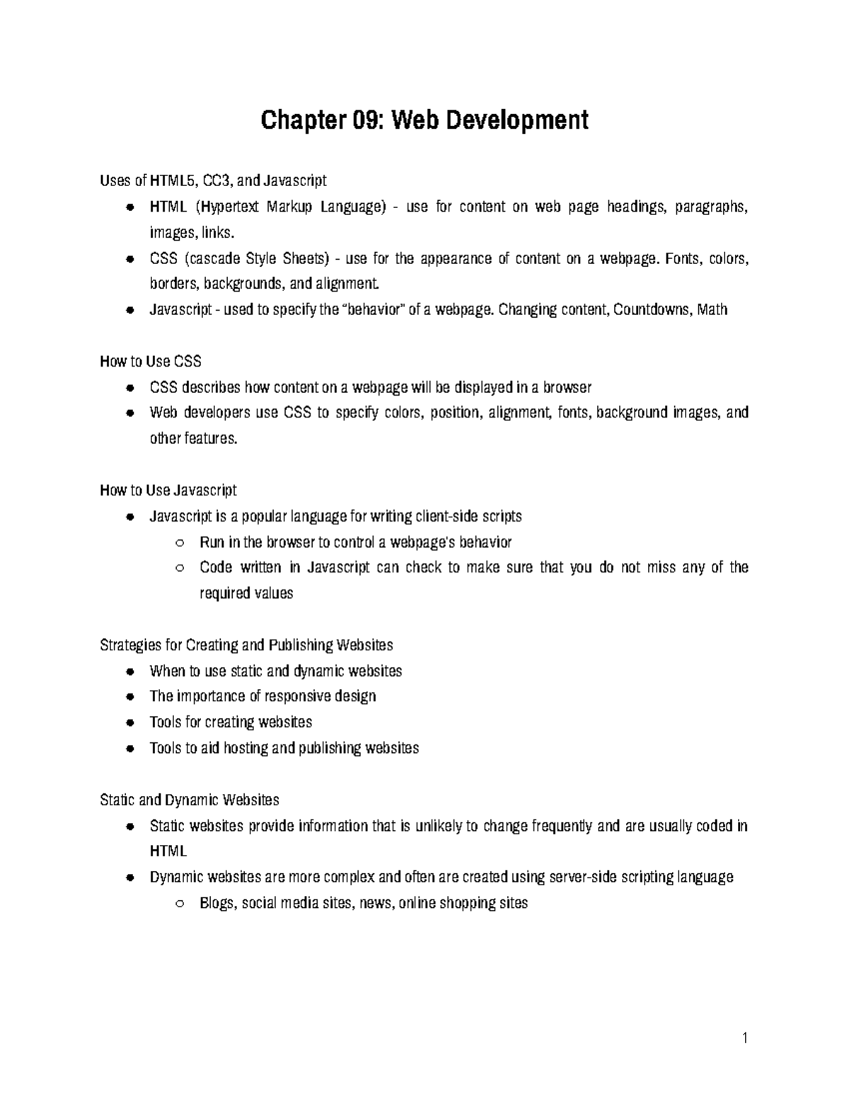 Chapter 09 Web Development - Chapter 09: Web Development Uses of HTML5 ... image.