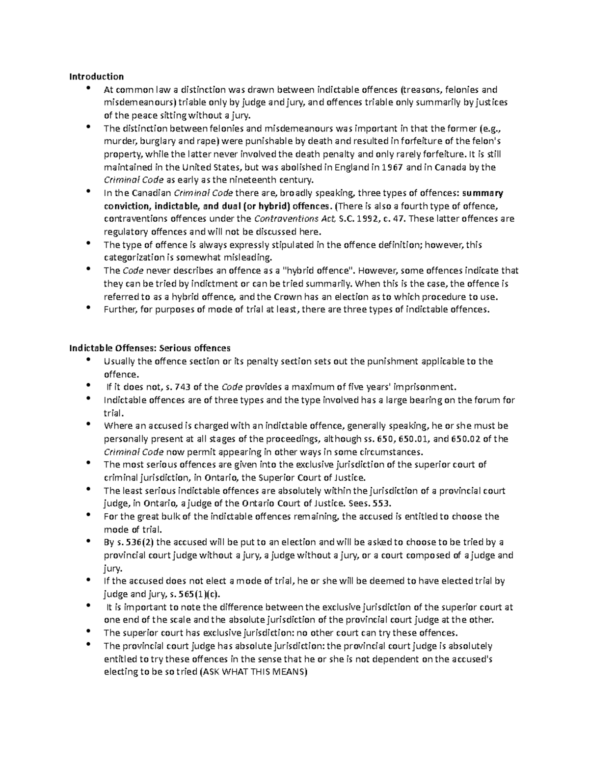 classification-of-offences-introduction-at-common-law-a-distinction