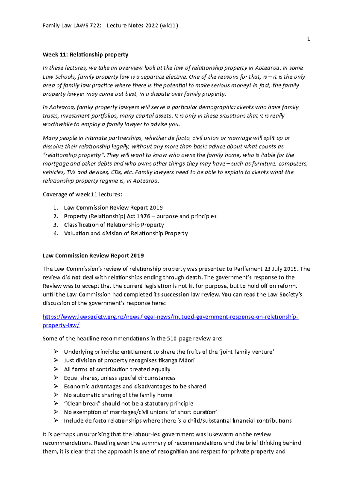 2022 - week 11 lecture notes - full text - 1 Week 11: Relationship ...