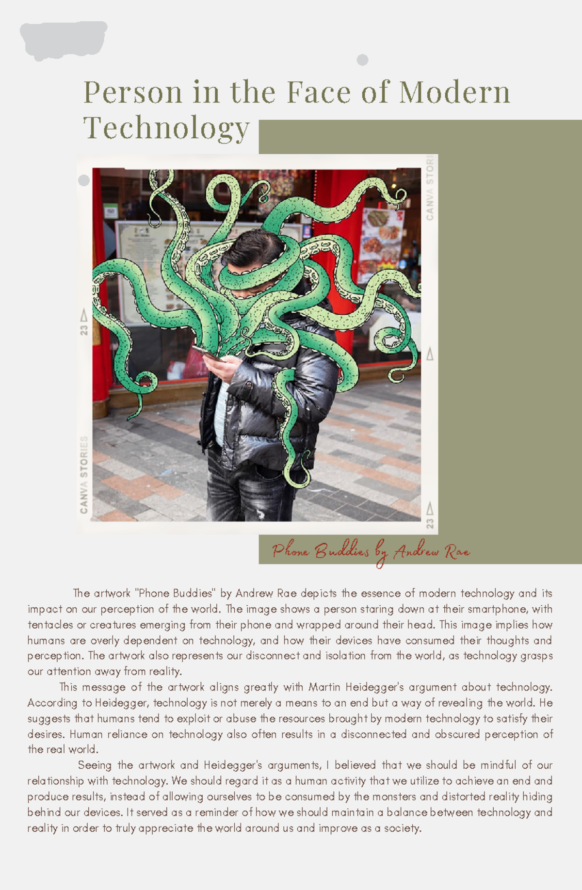 STS Human in the face of Modern Technology - Person in the Face of ...