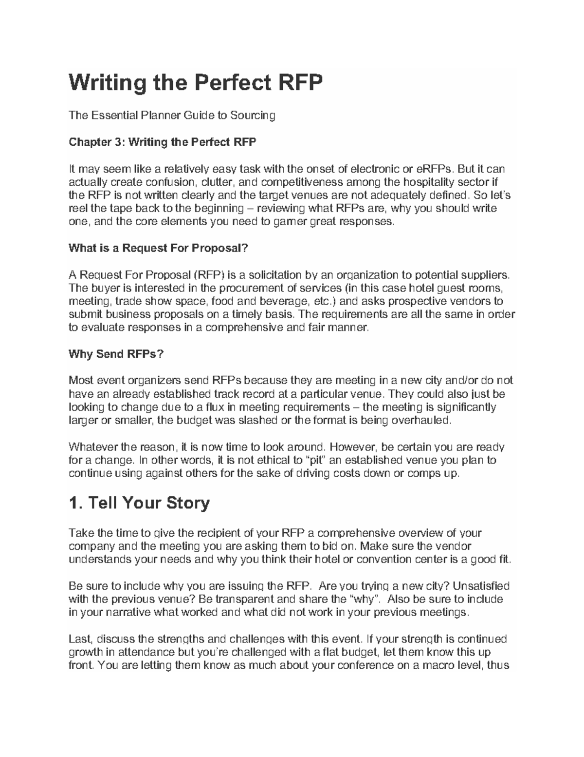 Writing the Perfect RFP - But it can actually create confusion, clutter ...