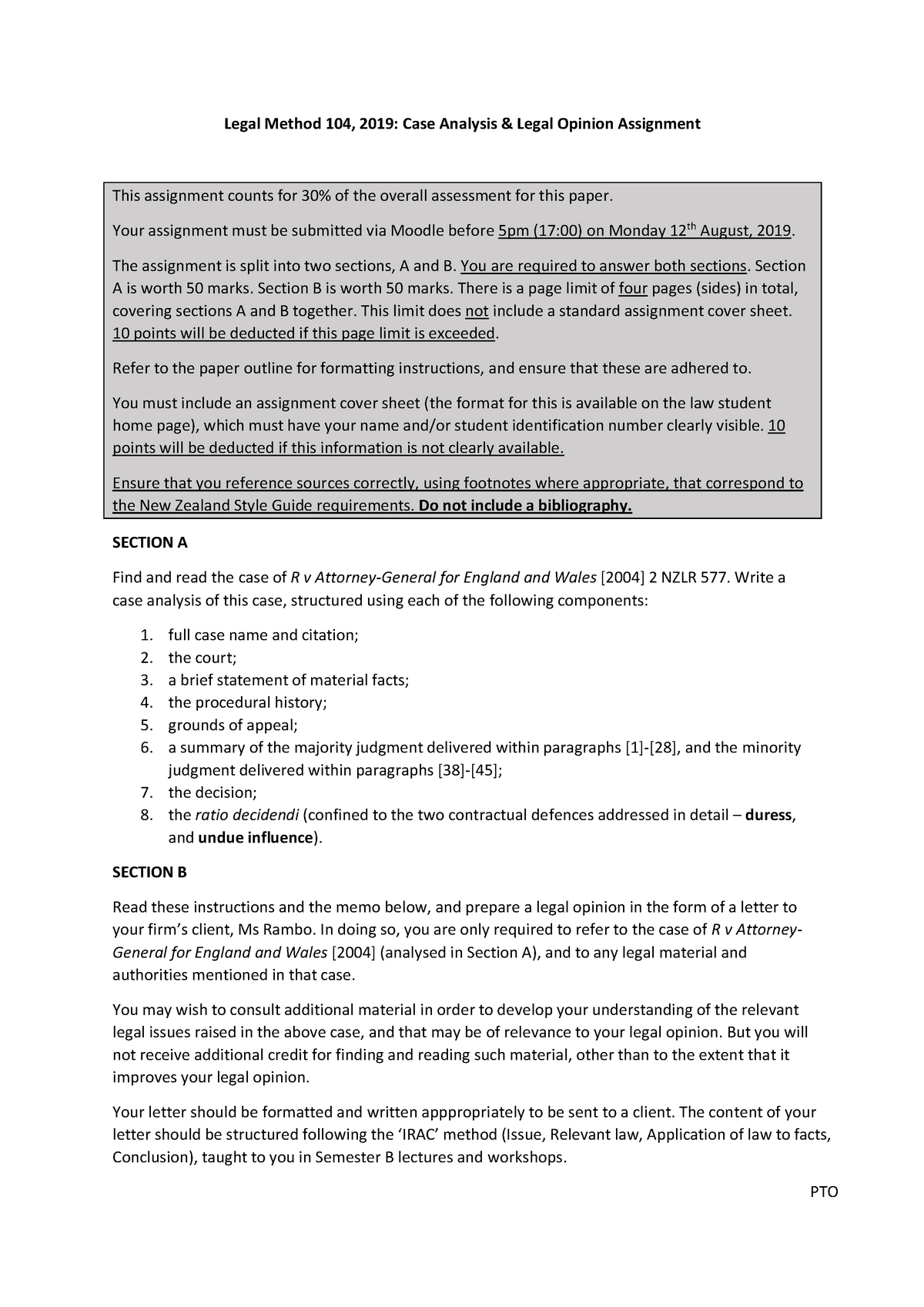 waikato law assignment template