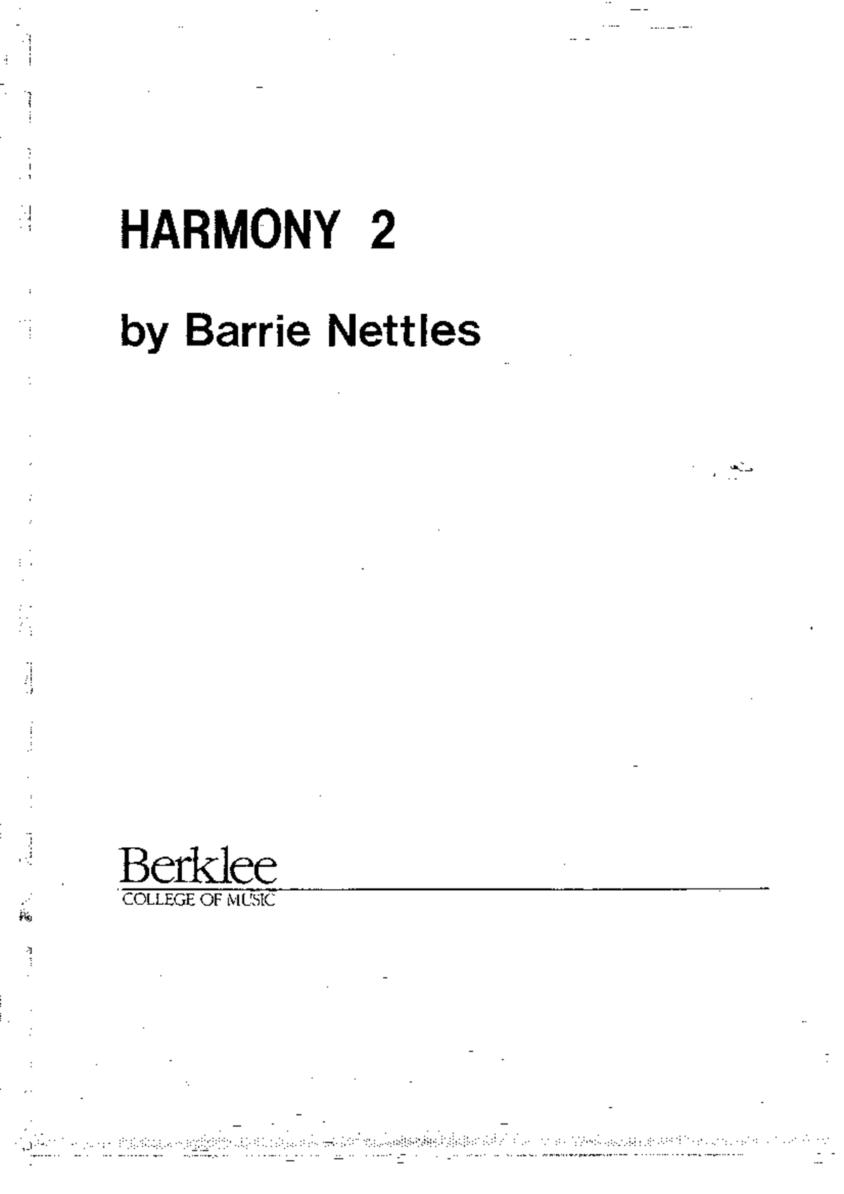 Berklee College Of Music - Harmony 2 - HR-114 - Studocu