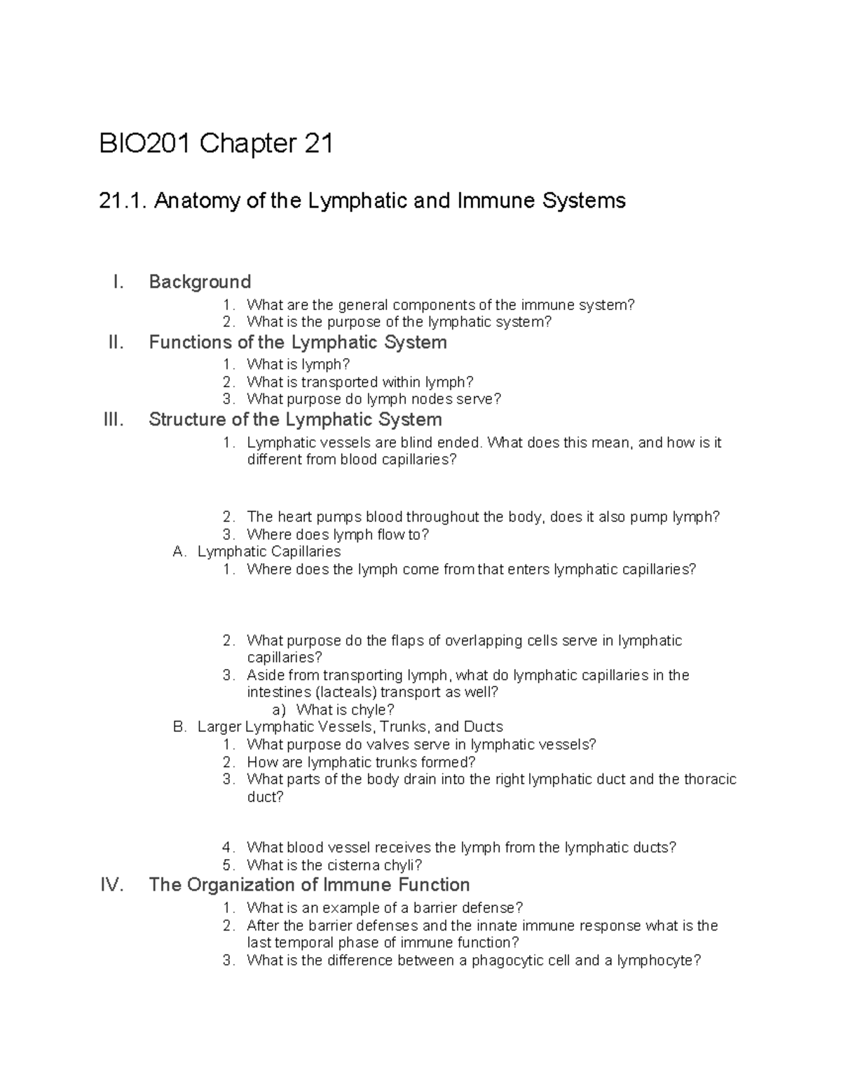 BIO201 Chapter 21 Openstax Lecture Notes Outline - BIO201 Chapter 21 21 ...