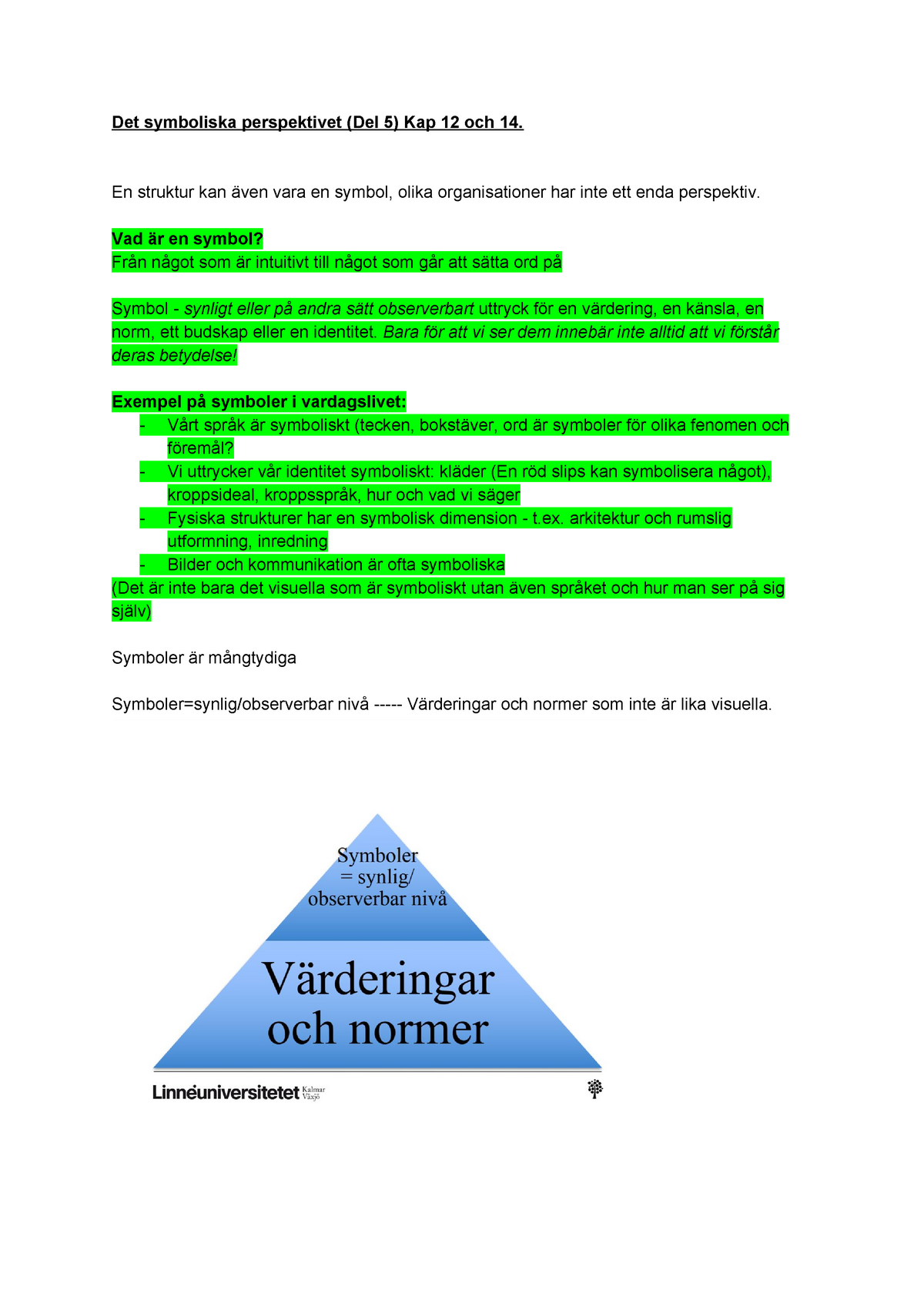 Symboliska Perspektivet - En Struktur Kan även Vara En Symbol, Olika ...