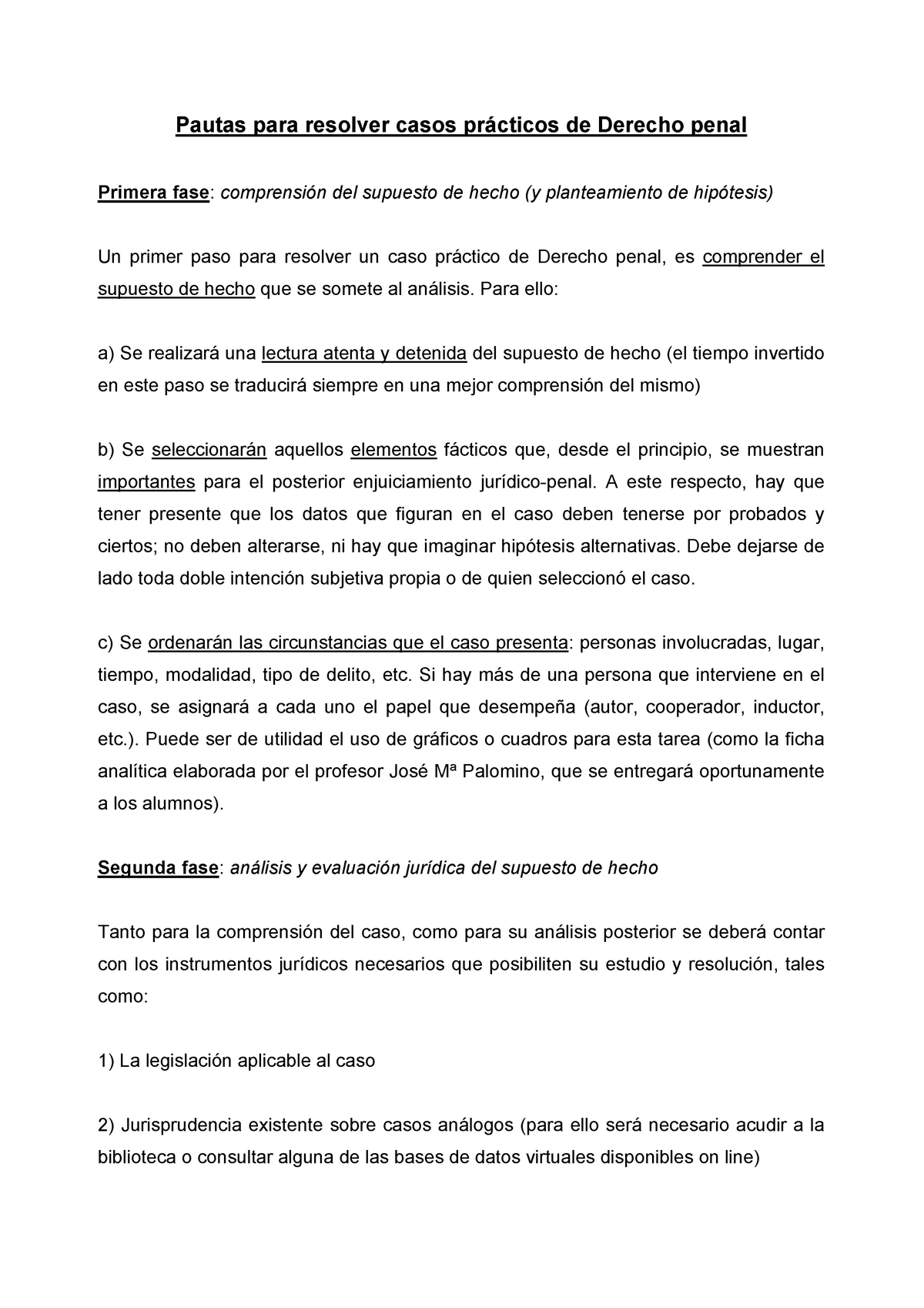 7390835 Resolucion De Casos Practicos Pautas Para Resolver Casos Prácticos De Derecho Penal 6789