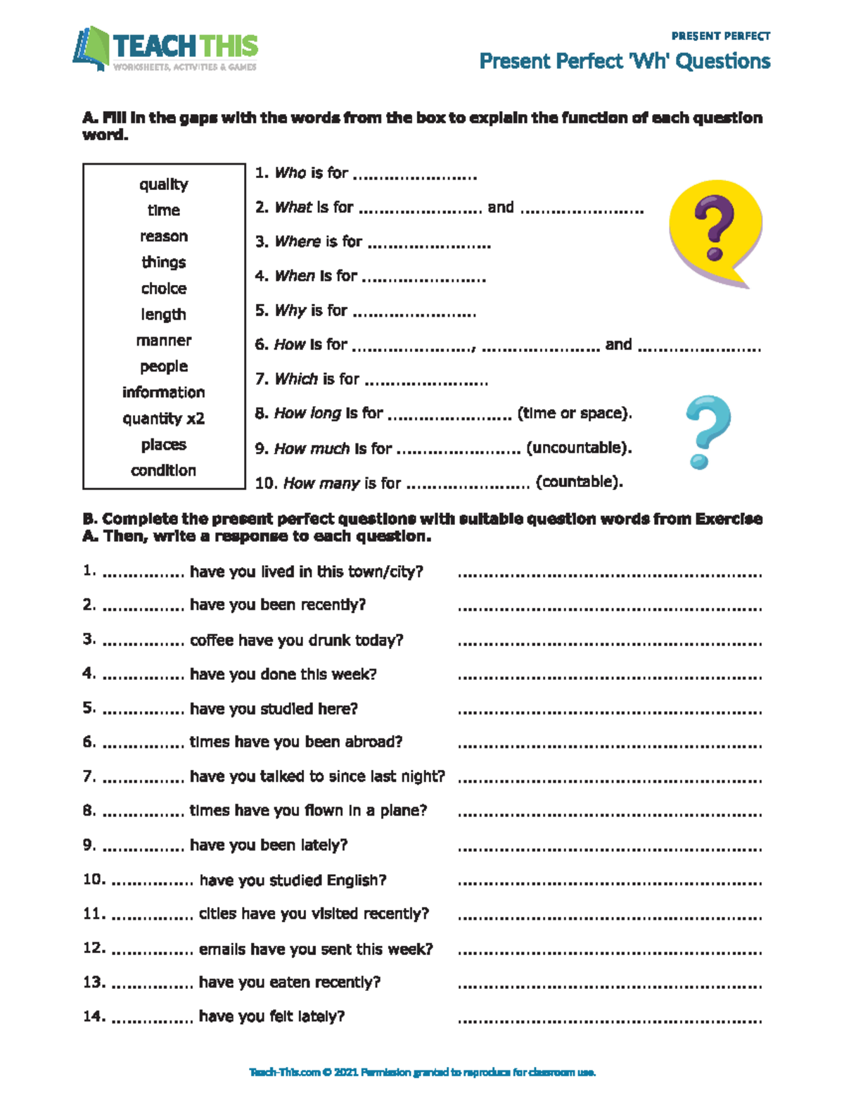 Present Perfect EXER - ingles - Inglés I - Studocu