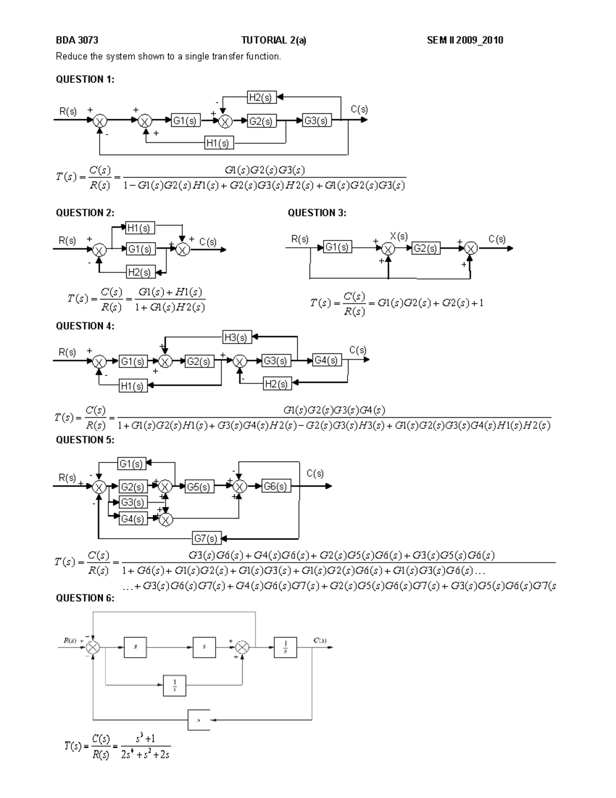 solved-1-using-block-diagram-reduction-method-find-the-chegg