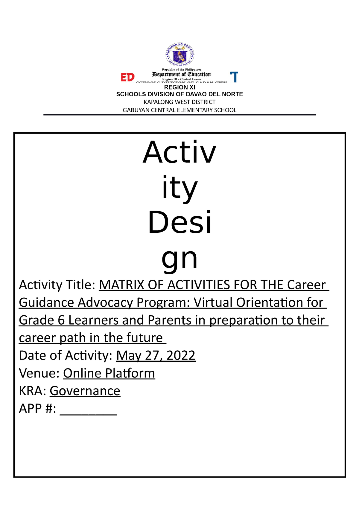 activity-design-guidance-region-xi-schools-division-of-davao-del