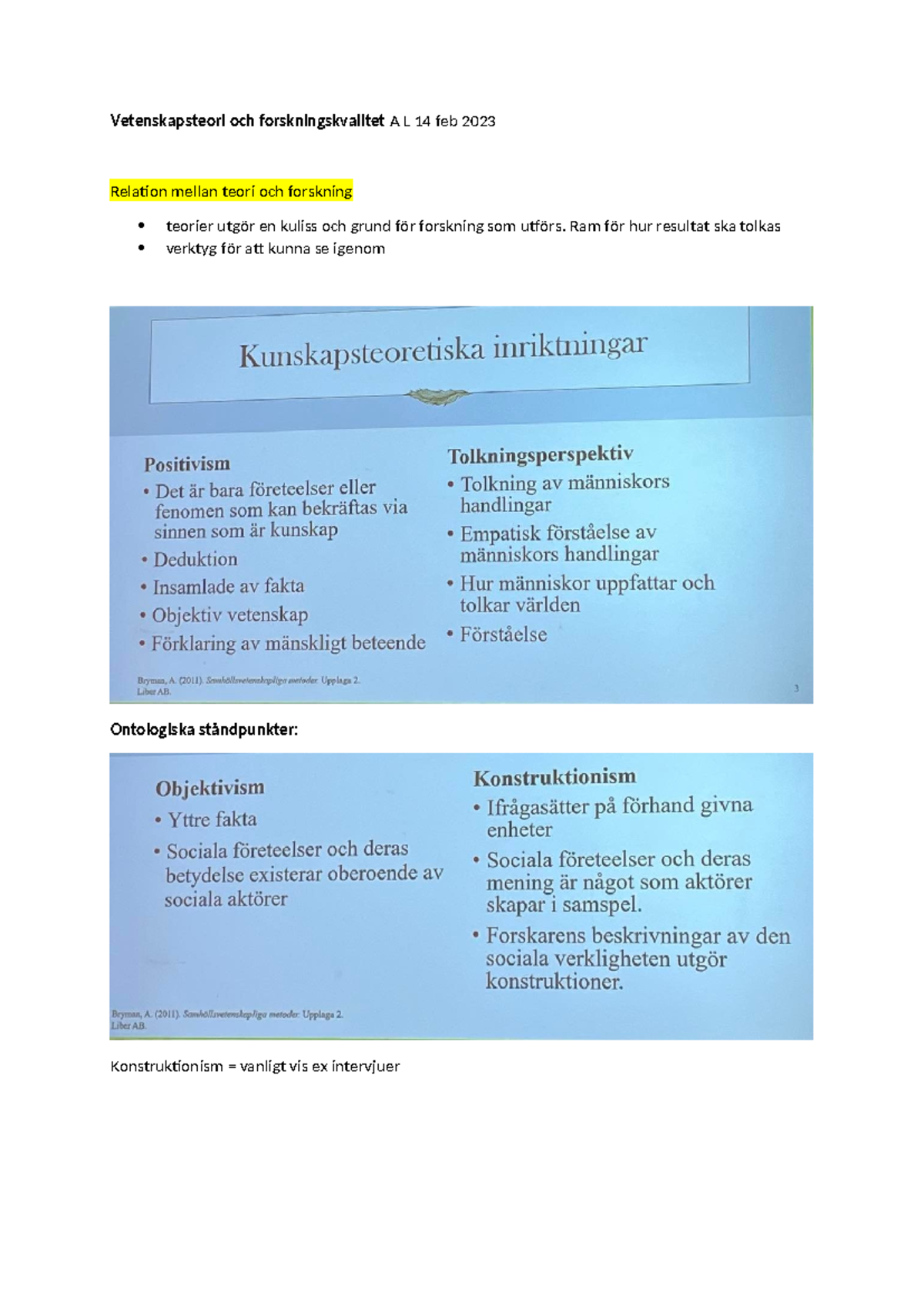 Vetenskapsteori Och Forskningskvalitet AL 14 Feb 2022 - Vetenskapsteori ...