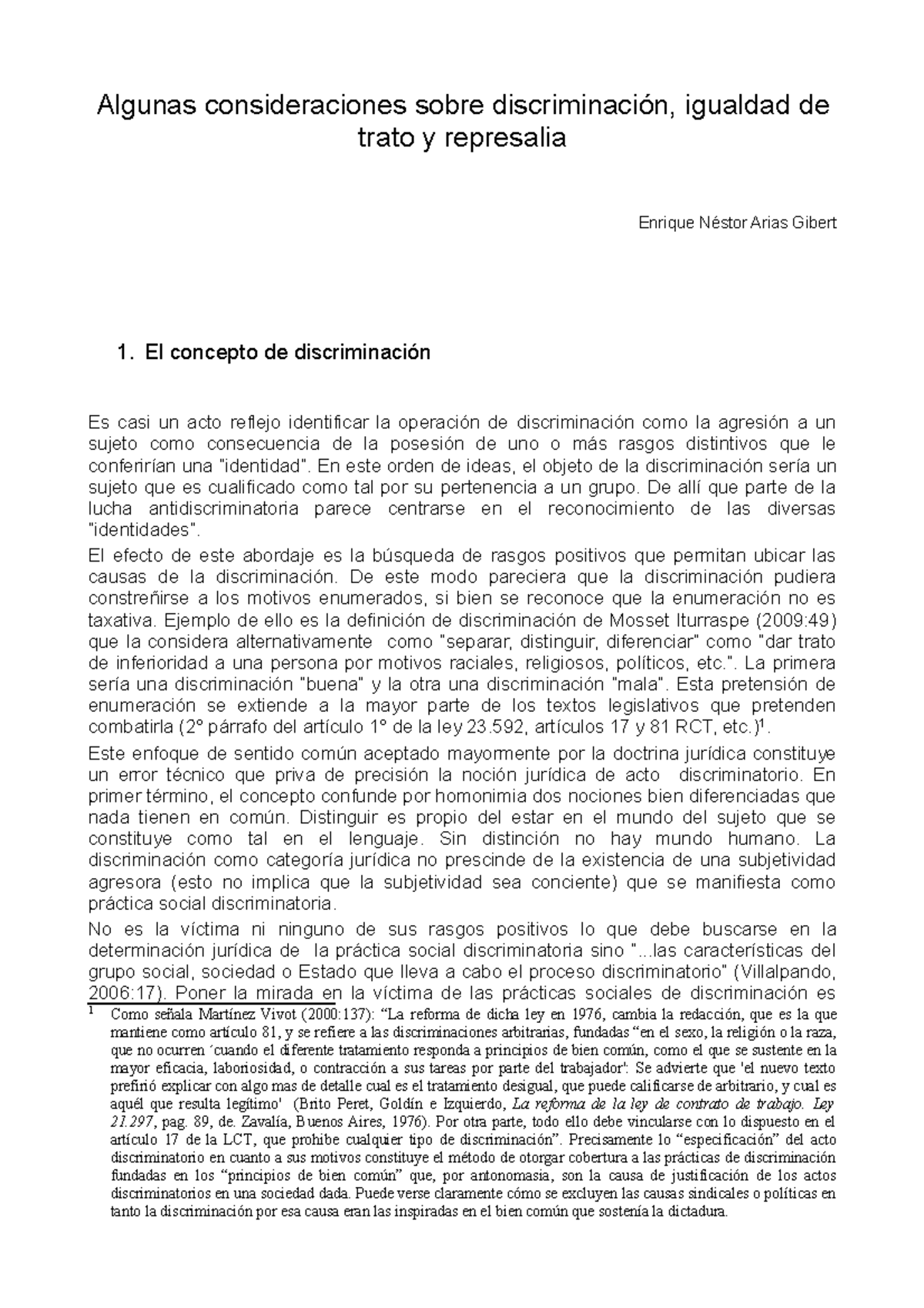 7- Discriminaci N - Algunas Consideraciones Sobre Discriminación ...