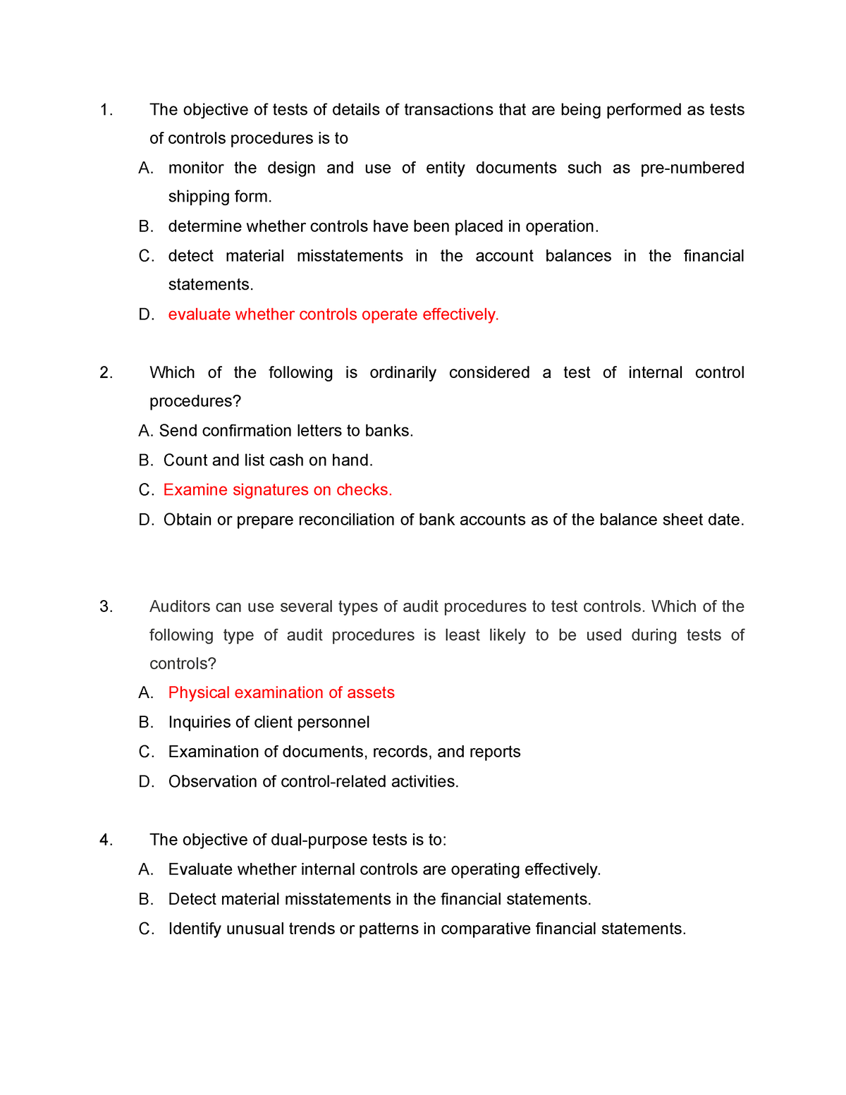 audit-assignment-the-objective-of-tests-of-details-of-transactions