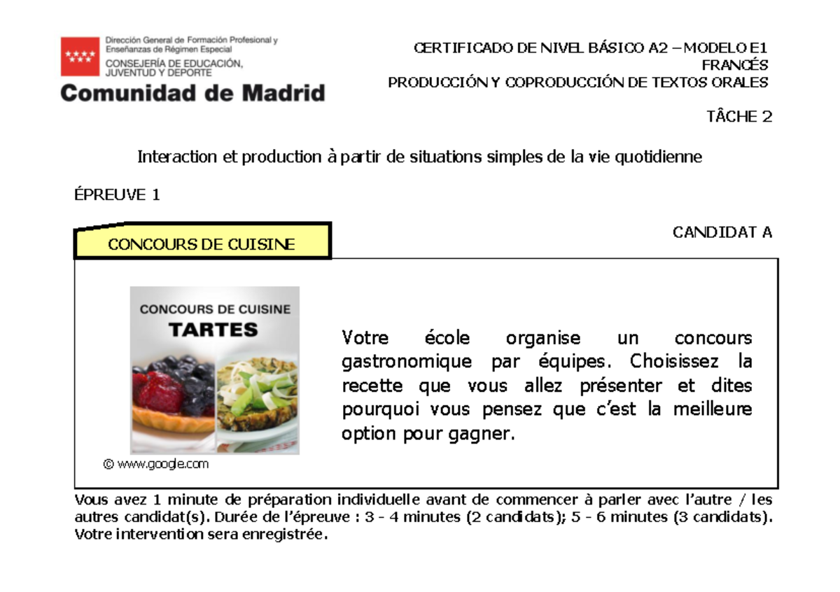 FR A2 21 OR PCTO T2 EXAMEN TIPO FRANCÉS PRODUCCIÓN Y COPRODUCCIÓN