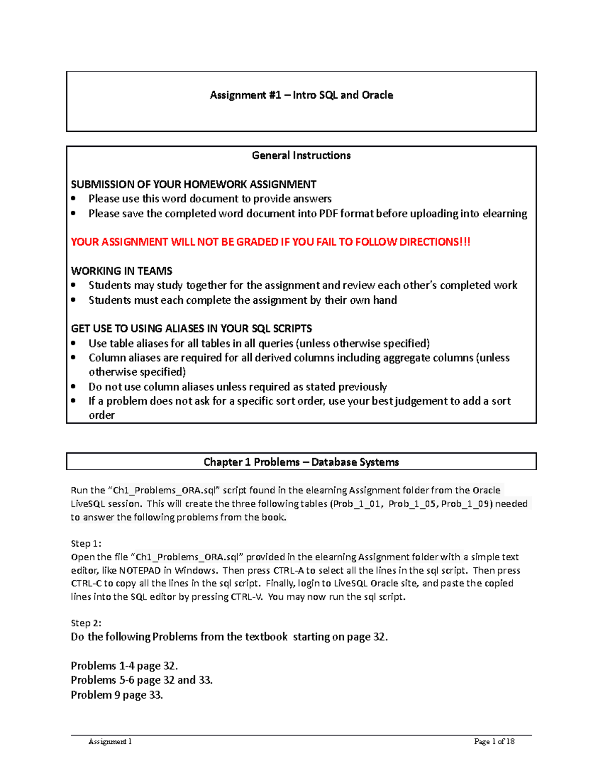 database assignment matriculation