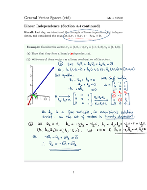 Lecture 11 completed notes DB - General Vector Spaces (ctd) Math 1850U ...