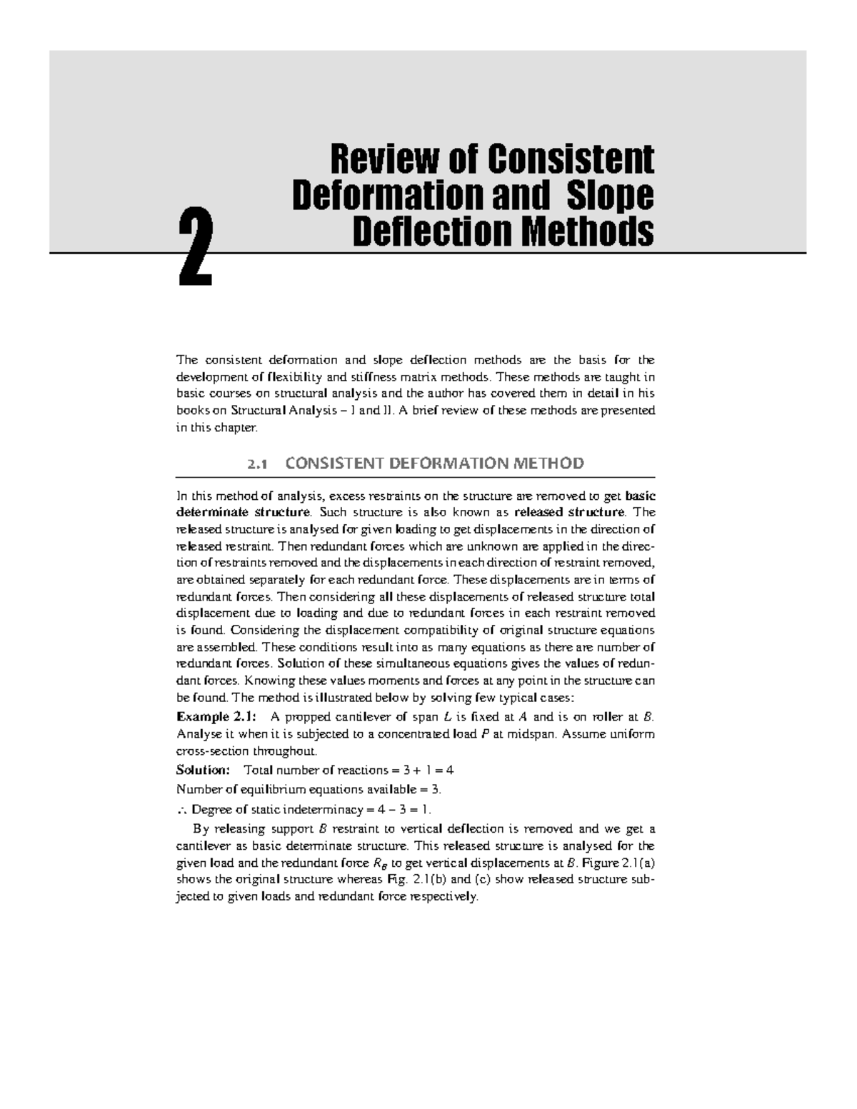 118 Sample Chapter Mechanics 2 Review Of Consistent Deformation And Slope Defl Ection Methods Studocu