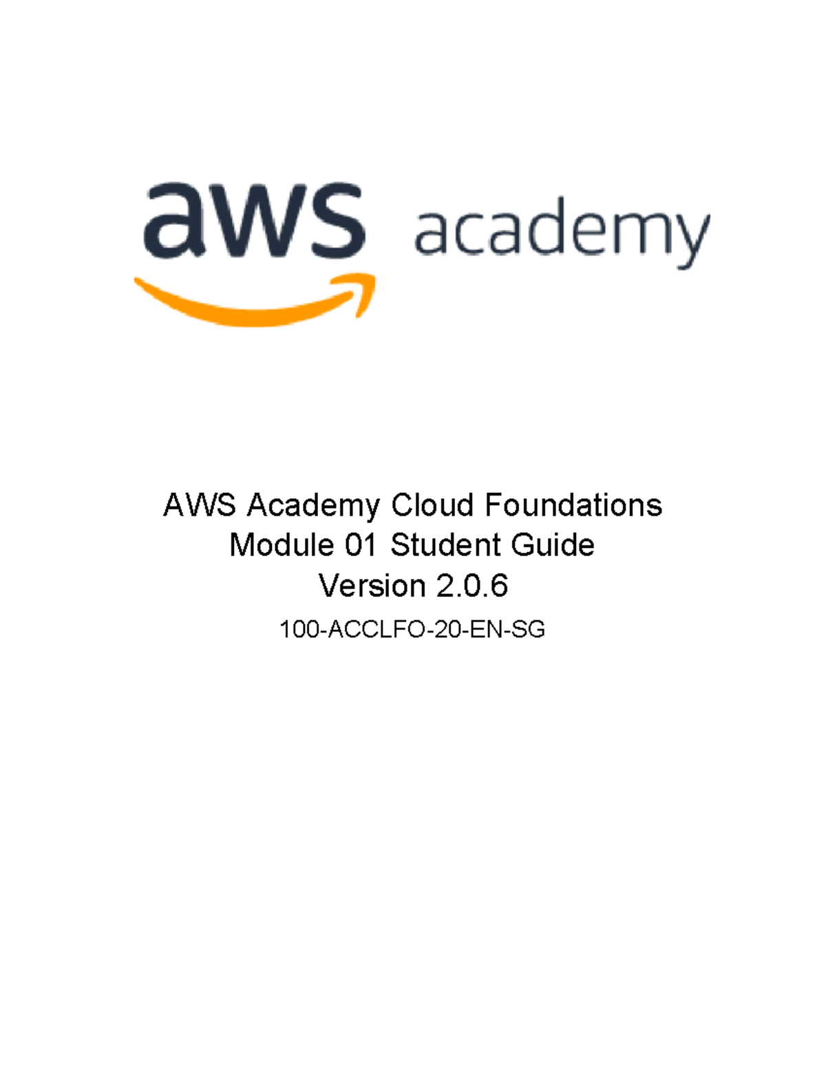 AWS Cloud Module 1 - Sssssssss - AWS Academy Cloud Foundations Module ...