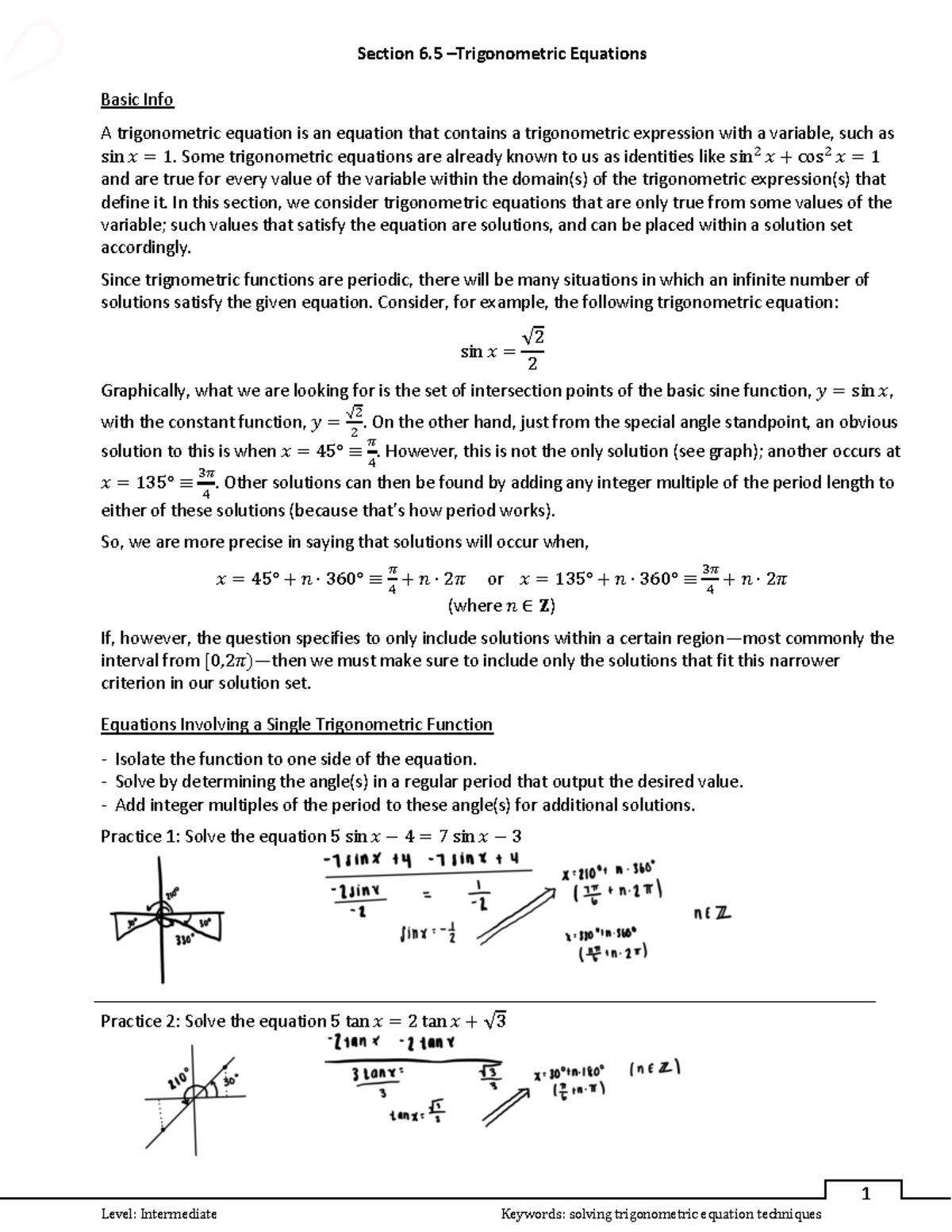 6-5-trigonometric-equations-1-basic-info-a-trigonometric-equation