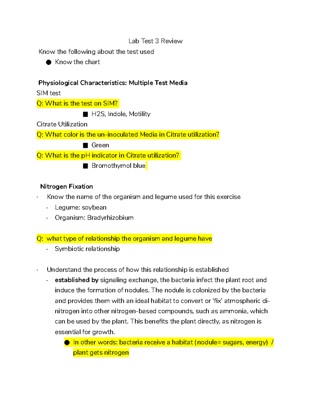 Micro lab final Lecture notes comprhensive Lab Test 3 Review Know