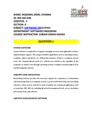 Notes LEC-1 - it is assigment of software engineering - What is ...
