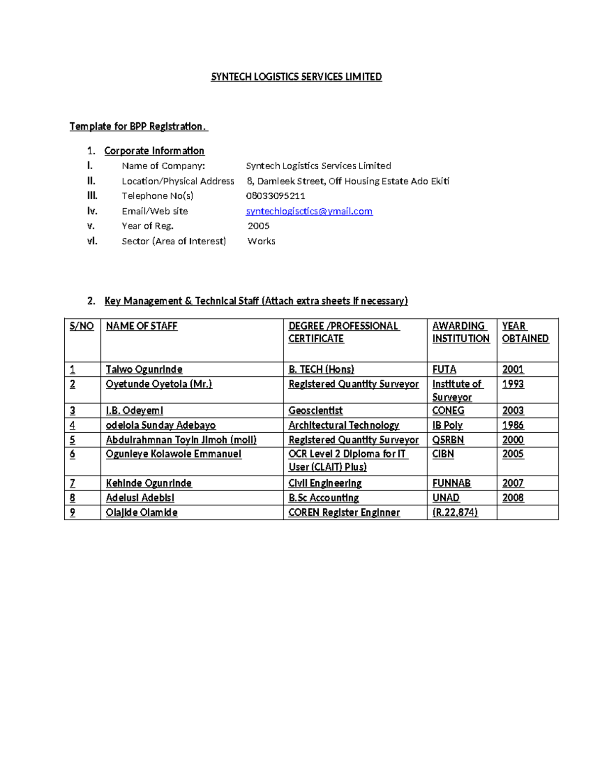 New Microsoft Office Word Document - SYNTECH LOGISTICS SERVICES LIMITED ...