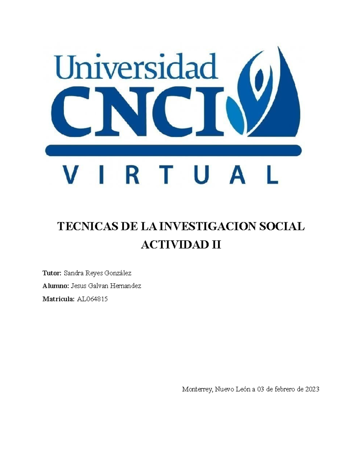 Tecnicas DE LA Investigacion Social Actividad II - TECNICAS DE LA ...