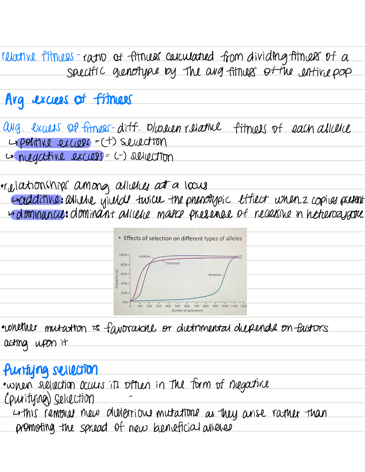 Evolution 17 - selection - relative fitness ratio atfitnesscalculated ...