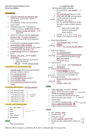 Decalcification Blank - HISTOPATHOLOGY REVIEW NOTES L. GUMAHAD, RMT ...