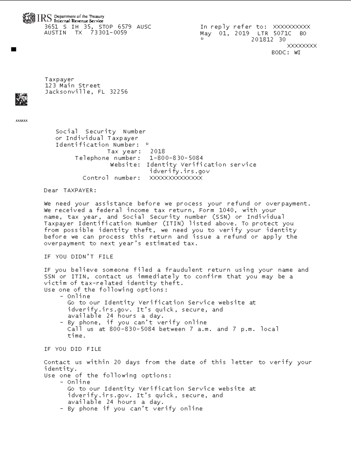 Letter-5071C sample - XSXRCDTFVGHJMK,L.L,LKJHJC - Department of the ...