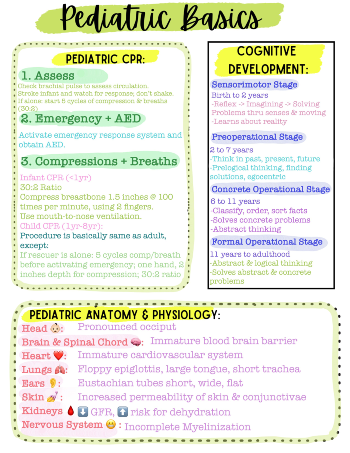 Pediatric Basics Notes - NRS 110 - Studocu