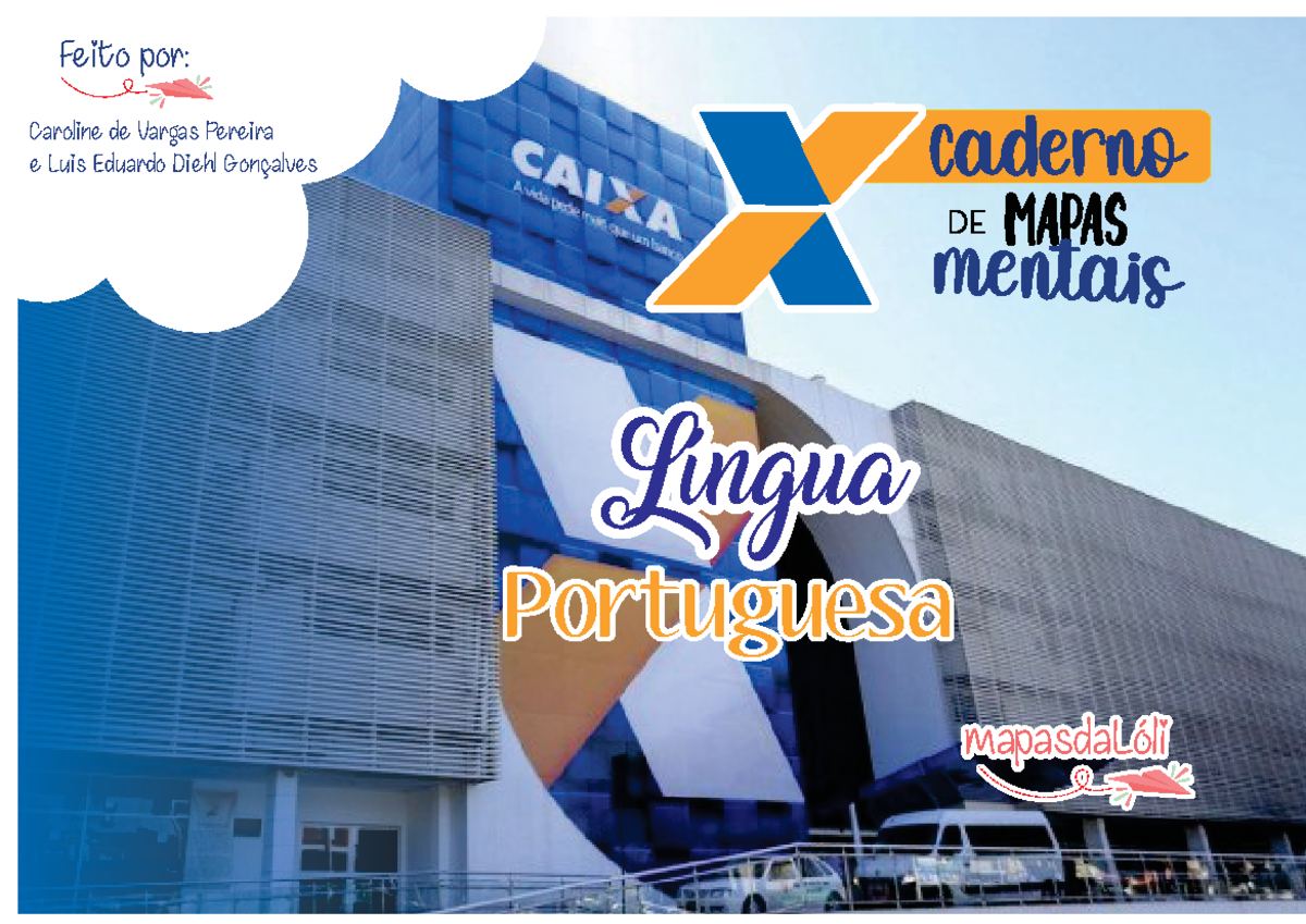 Mapa mental de língua Portuguesa para concurso público bancário - Feito ...