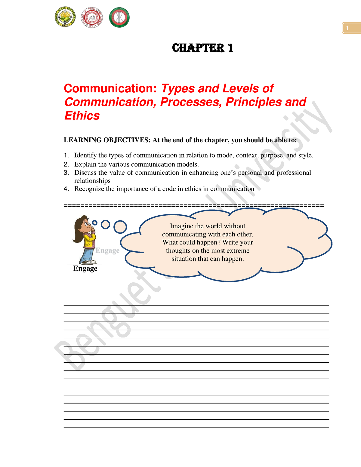 Chapter-1- Communication - Chapter 1 Communication: Types and Levels of ...