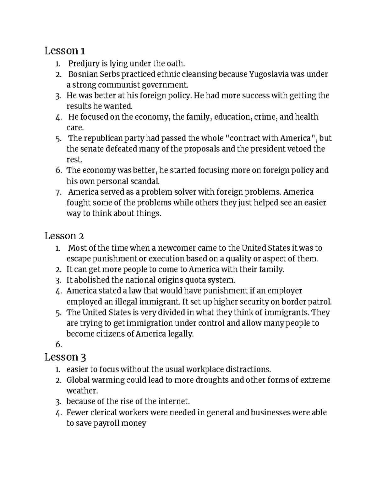 Ch. 21 Lesson Reviews - Lesson 1 1. Predjury is lying under the oath. 2 ...
