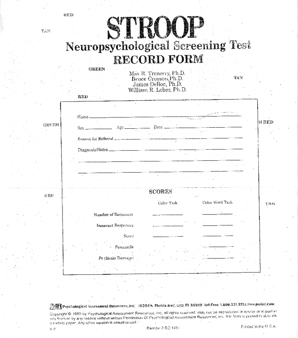 SNST record form - REI) ? ClIJ'EN GREEN I{emrop cgte $ares?ixag ?es ...