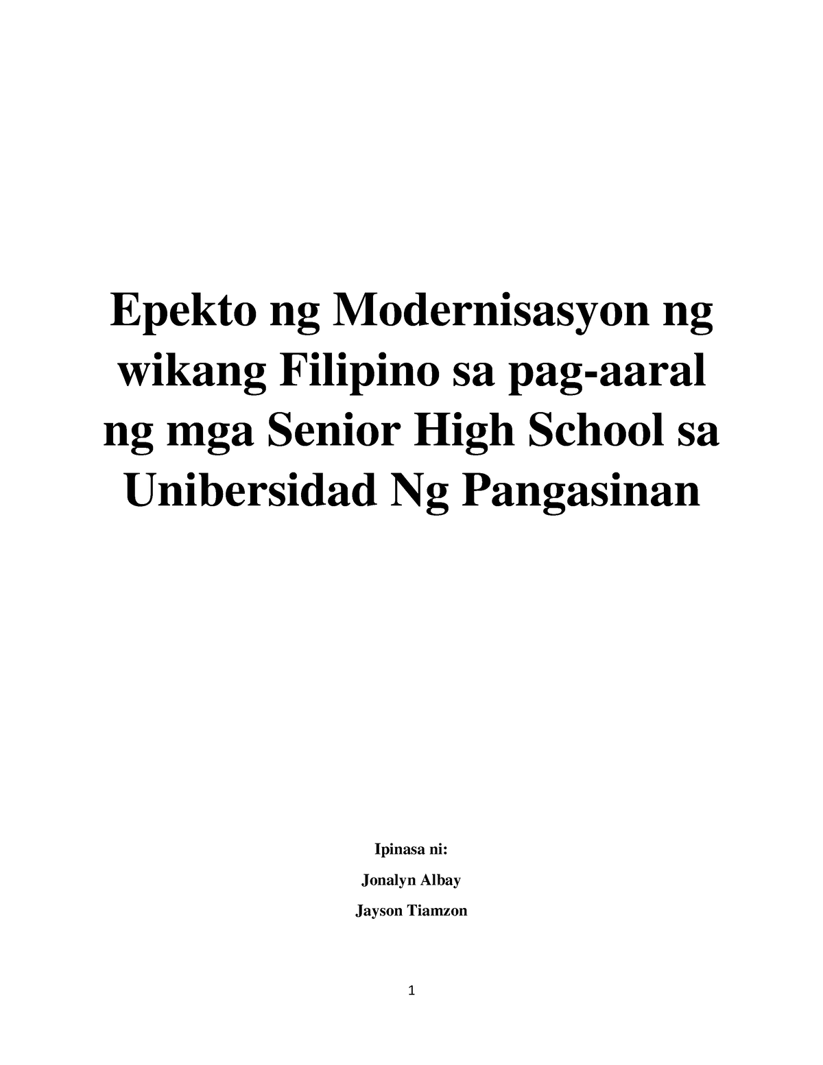 Thesis Sharing Is Caring Epekto Ng Modernisasyon Ng Wikang Filipino Sa Pag Aaral Ng Mga 9994