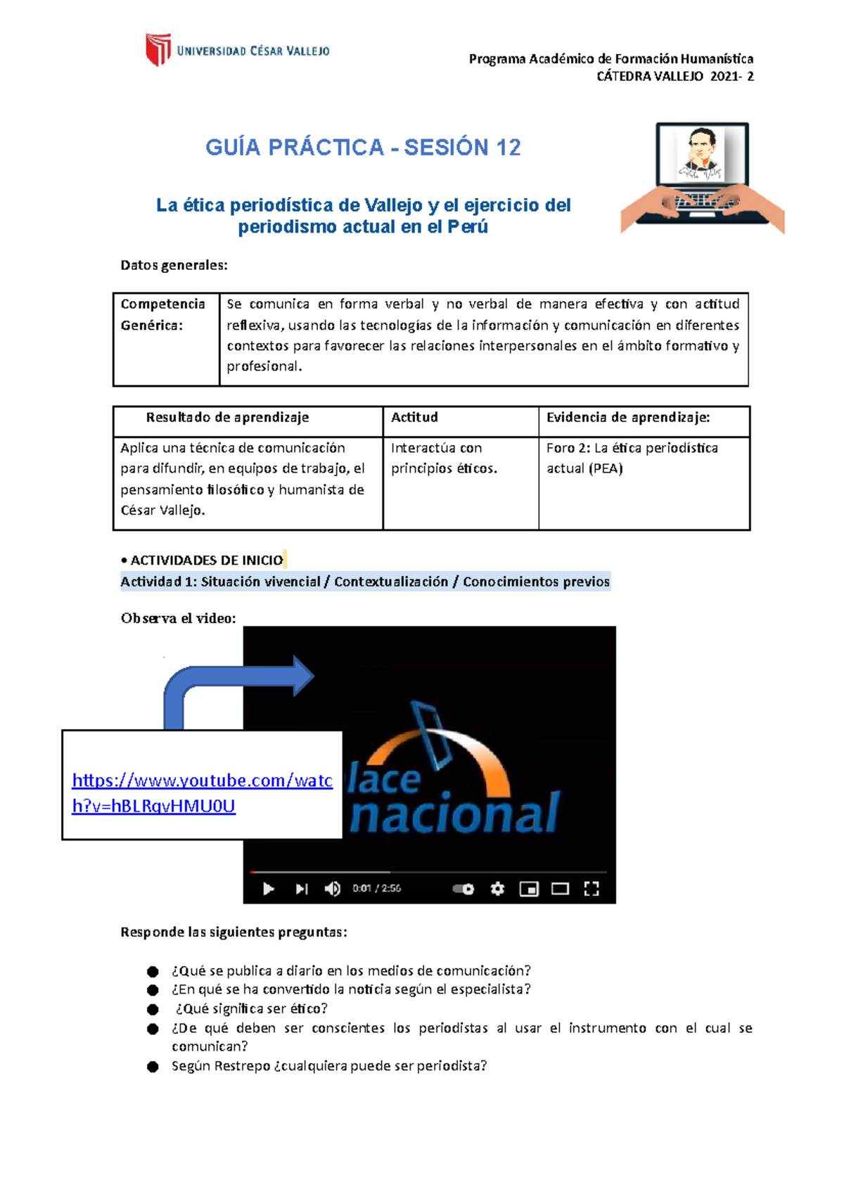 Material Informativo GUÍA Práctica 12 - Cátedra Vallejo - UCV - Studocu