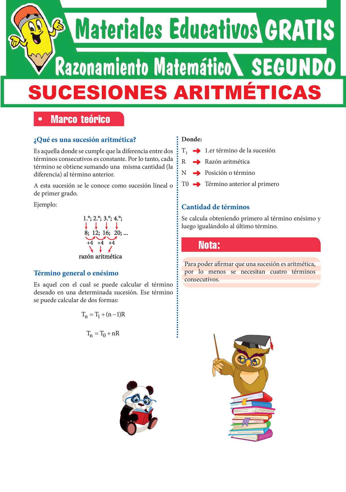 Sucesiones Aritméticas Para Segundo Grado De Secundaria - ¿Qué Es Una ...