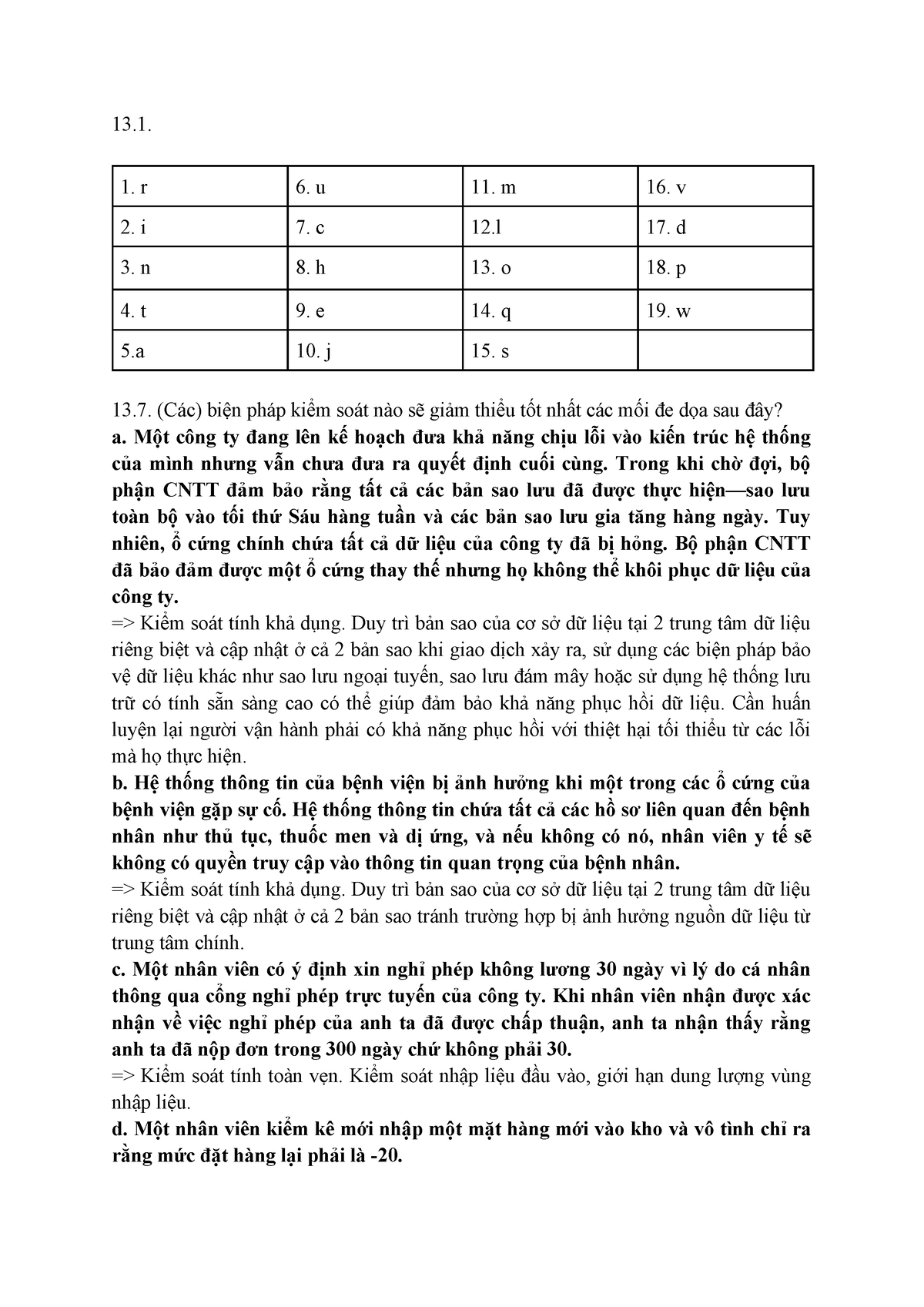 Problems 13.1 & 13.7 - 13. R 6. U 11. M 16. V I 7. C 12 17. D N 8. H 13 ...