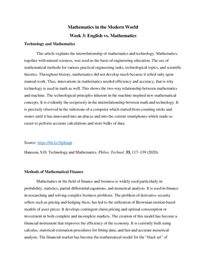 english vs mathematics essay